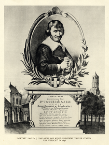 103887 Portret van Jacob van Asch van Wijck, geboren 1585, deken van het kapittel van St. Pieter; president van de ...